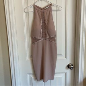 Small tan mini dress